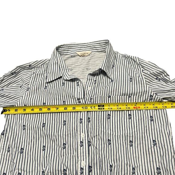 LUCKY BRAND Women’s Striped Collared Button Down Blouse Size S - Picture 7 of 7